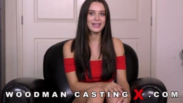 Lana Rhoades beautiful brunette on Woodman Casting