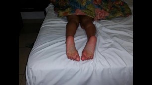 Tickling my girlfriend's feet