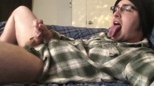 Straight Guy Jerks & Self Facials for Camgirl