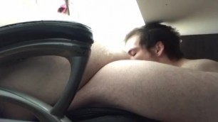 TWINK SUCKS FAT CHUB DADDY'S DICK UNDER DESK