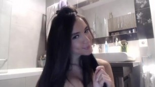 ADORABLE JESSY (MFC) PLAYS IN HER BATHROOM