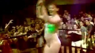 Hot girl geting naked during a bikini contest