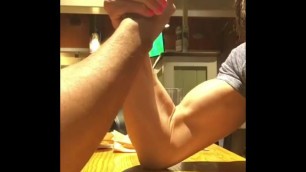 Fit Girl Crushes a Man at Armwrestling