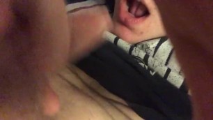 Jerking, licking, and swallowing my cum