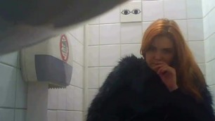 Hidden WC cam chick eats panty discharge