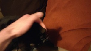 getting rough with my black pussy on the couch