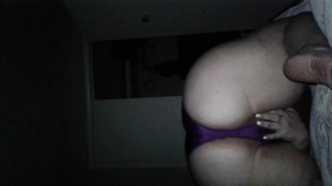 Teen BBW Purple Panties Can Barley Hold Her Fat Pussy