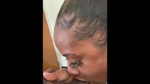 Thick Dominican baby mama swallowing my dick