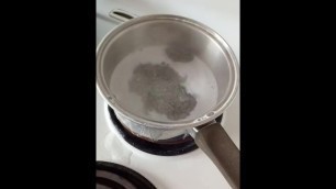 Baking soda in boiling water