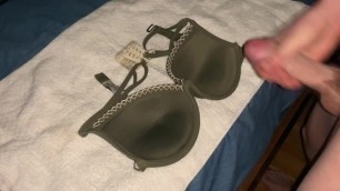 Cum shot in sexy bra