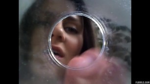 Solo Petite Girl Close Up puts Endoscope on Nipples Uses Camera as Dildo