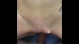 Girlfriend takes a load on her stomach