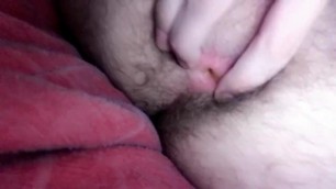 Twink shows off and fingers little pink pussy