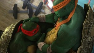 Brotherly Blowjob: Mike makes Raph suck his massive cock | TMNT porn parody