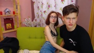 glasses cutie with bf on webcam