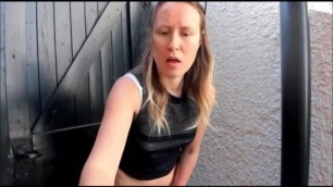 Outdoors Masturbation By A Hot Blondie