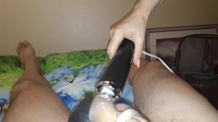 Orgasm in chastity belt