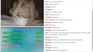 Hot Omegle Teen shows tits and ass