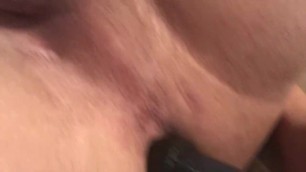 Bubble Butt amateur fucks anally with dildo