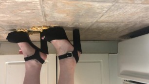 Sexy teen foot crushing in heels