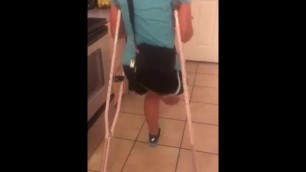 walking with crutches no hands