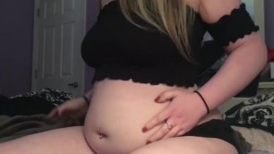 Sexy blonde burps