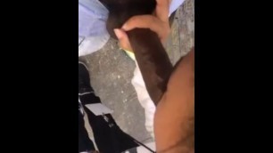 Thot sucking my dick in public on her break