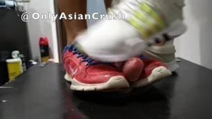 2 Filipinas cock destruction with Heels Nikes and Adidas