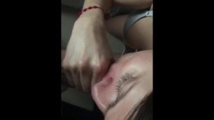Slapping Cock on Tongue and Face