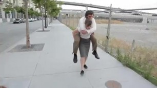 Strong Girl Piggyback Ride