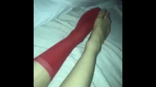 Twink  Takes Off Socks at Night - FEET