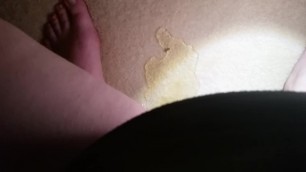 Boy Takes a Much Needed Hot Piss on His Carpet