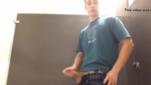 Public bathroom wank