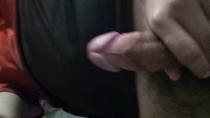 Fingering asshole and rub cock