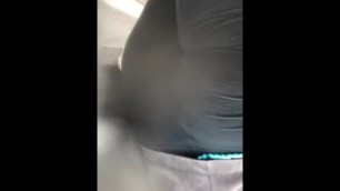 See through leggings thong (slow down video to see)