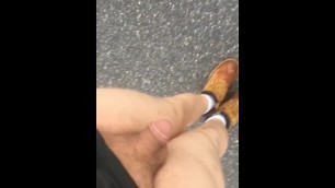 Walking home nude tiny dick