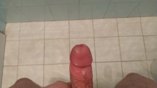 Quick jerk on public toilet