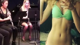 Music Major Plays with her pussy