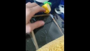 Little mouth gets banged by hand and spinner