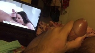 Cumming consistently after looking white pussy