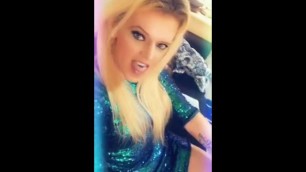 Blonde Tranny shemale tease ready to go dance