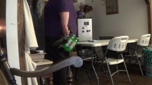 Young Man cleans up Dining Room without being asked to