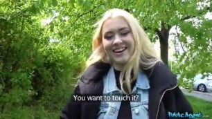 Beautiful Blonde Student Fucked in Forest for Cash