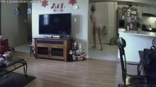 Wife caught on our security cam at home compilation