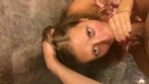 Amateur Teen Babe Giving Head And POV blowjob
