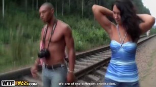 Sexual Elaine Meadors Sveta fucked near the railroad
