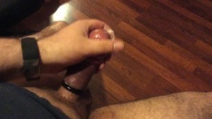 Stroking My Fat pumped Dick until I cum! (Cock Ring)