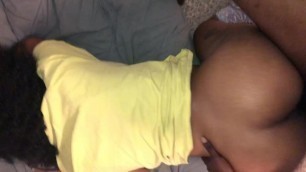 Juicy Booty Yella Bone Thot Fucked on an air mattress