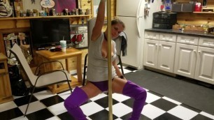 Mature Daizy Layne Dancing and grinding the Stripper Pole