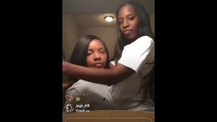 Young black ebony teen ig live twerk